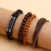 Hope Quoted Beaded Multilayer Leather Bracelet